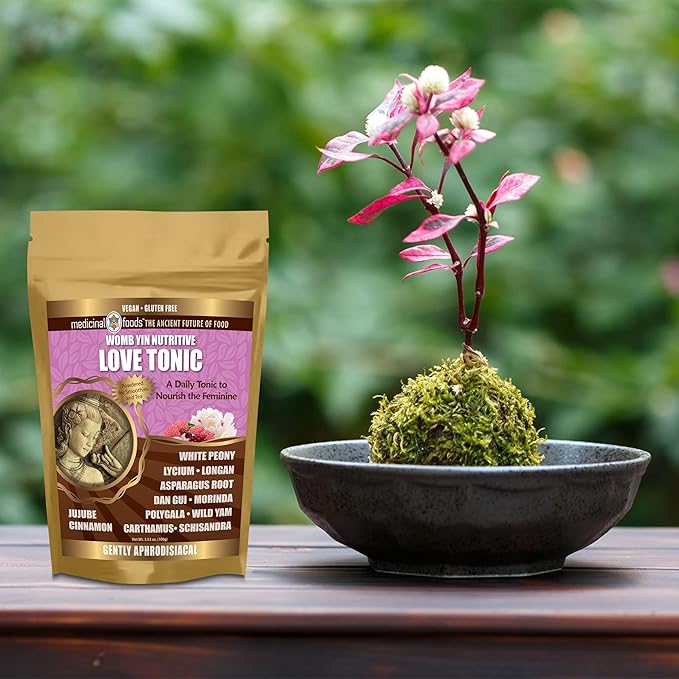 Medicinal Foods Love Tonic Hormonal Balance for Women | 12 Powerful Chinese Herbs Including Schisandra, White Peony & Longan | Yin Energy Booster | All-Natural | Vegan & Gluten-Free | 100g