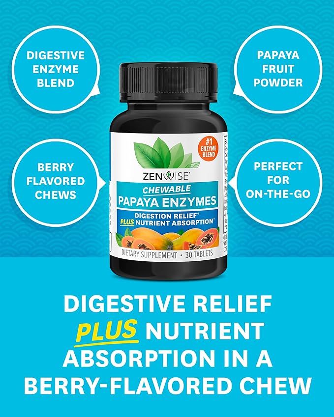 Zenwise Health Papaya Digestive Enzymes 30 Count