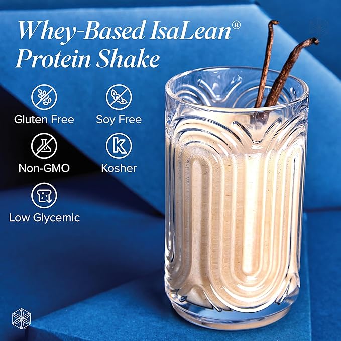 IsaLean Protein Shake - Complete Superfood Meal Replacement for Maintaining Healthy Weight and Lean Muscle Growth with 24 Vitamins and Minerals - 27.2 oz - 14 Meal Canister (Natural Creamy Vanilla) - Canister