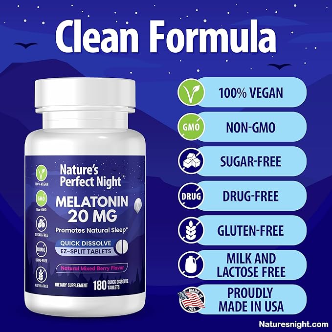 Nature's Perfect Night 20mg | 180 Quick