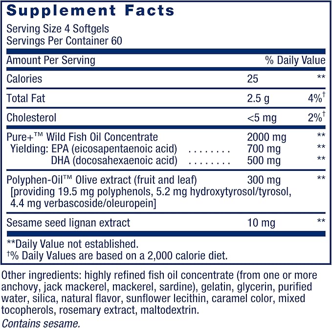 Life Extension Super Omega-3 EPA/DHA Fish 240 Softgels
