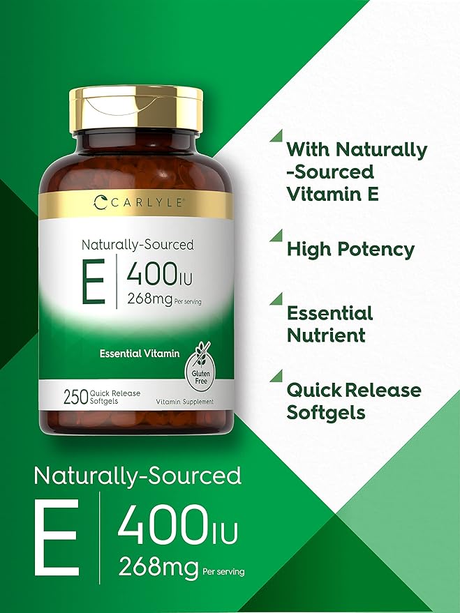Carlyle Vitamin E 400 IU Softgels 250 Count