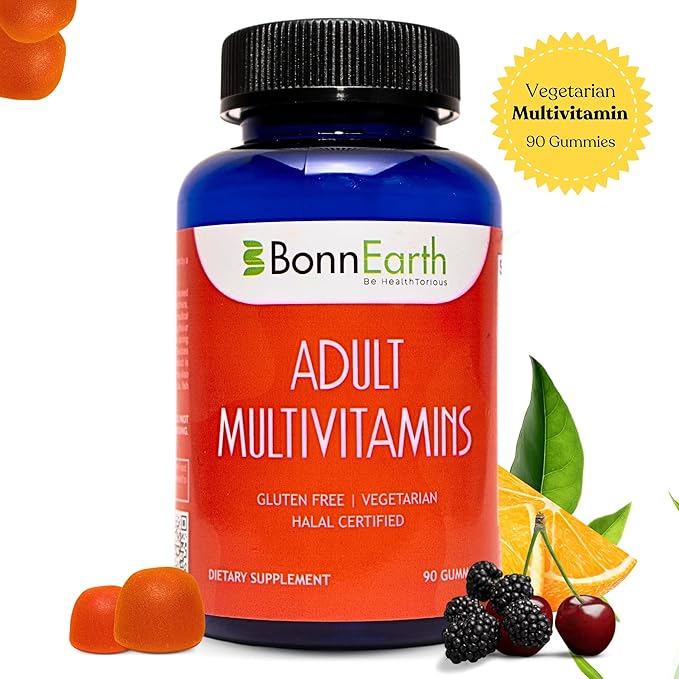 Adult Multivitamin Gummies - Easy-to-Chew Gummies with Essential Vitamins A, B6, B12, C, D, E, Folic Acid, Biotin, Iodine, and Zinc - Delicious and Convenient Daily Nutrition - 90 Gummies