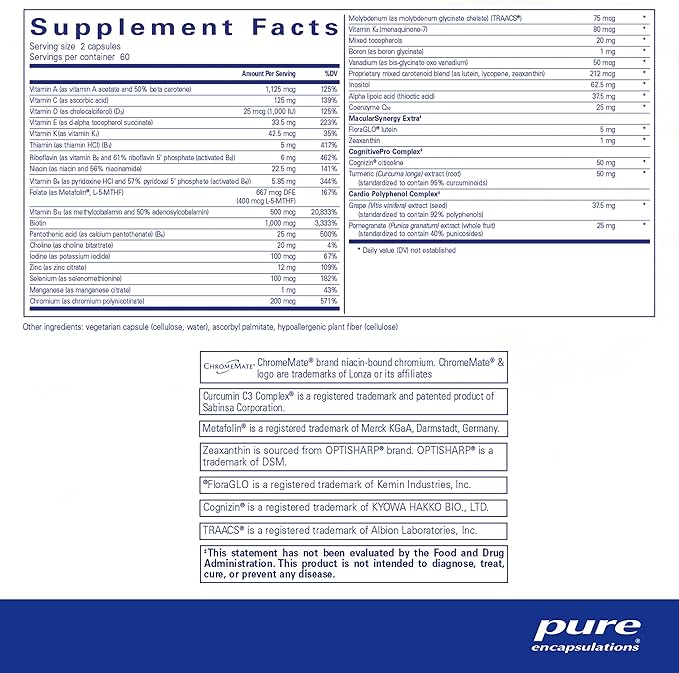 Pure Encapsulations Longevity Nutrients 120 Capsules