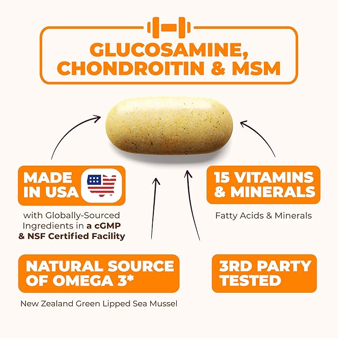 Glucosamine Chondroitin MSM 15 Joint 60 Tablets