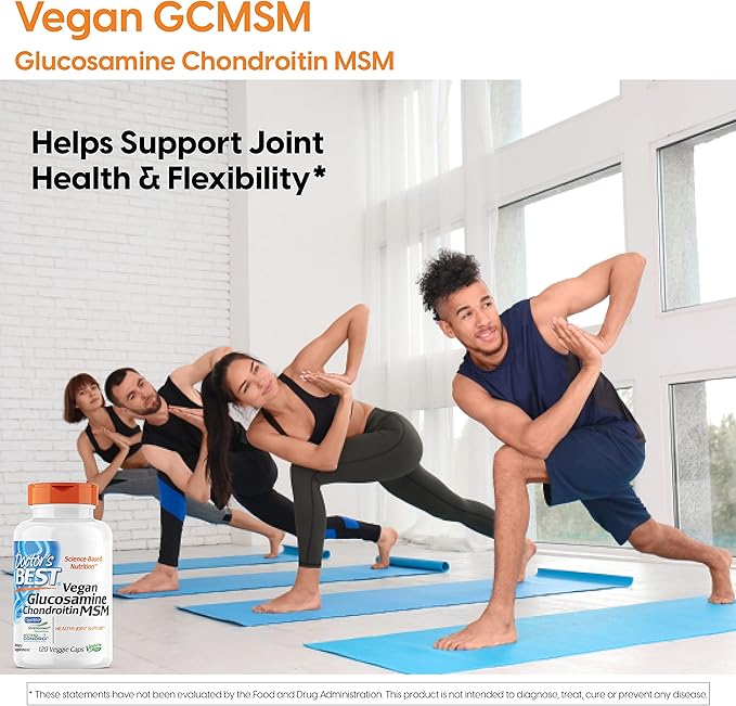 Doctor's Best Vegan Glucosamine Chondroitin MSM, Capsule,120 count