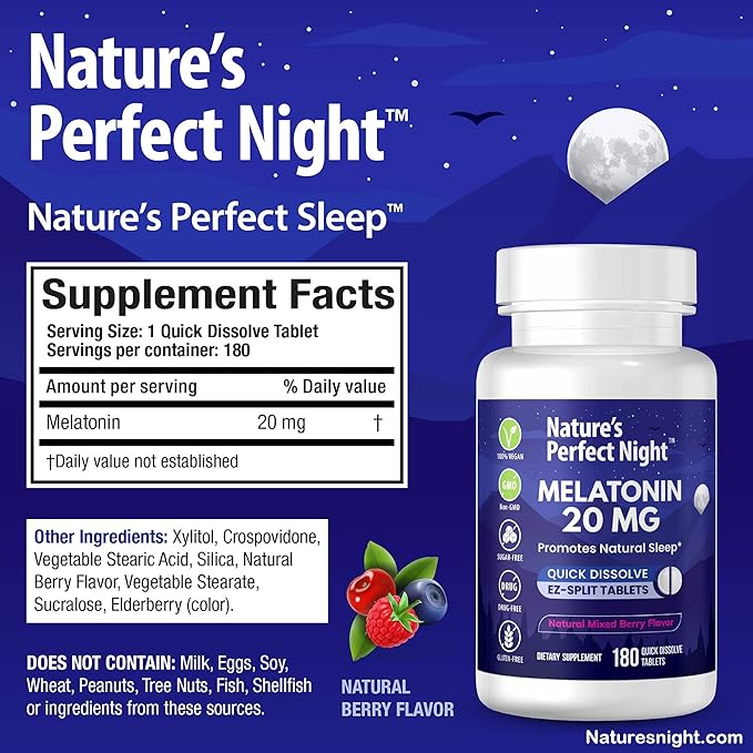 Nature's Perfect Night 20mg | 180 Quick