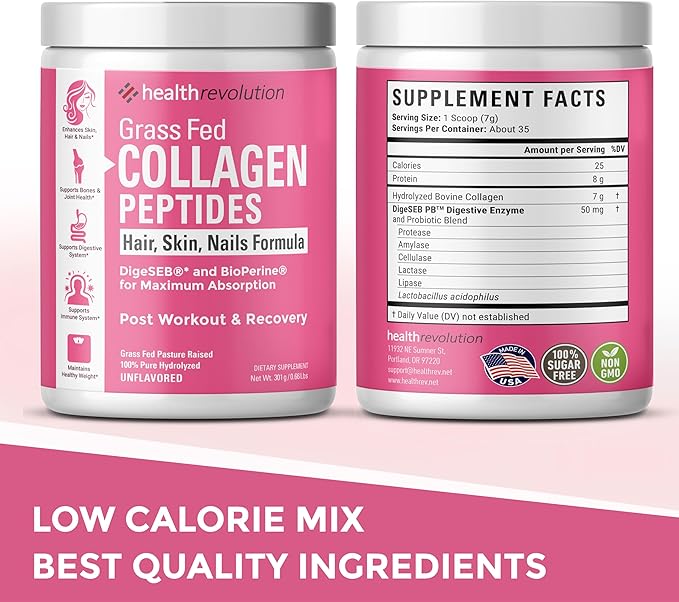 Hydrolyzed Collagen Peptides Powder 35 Servings