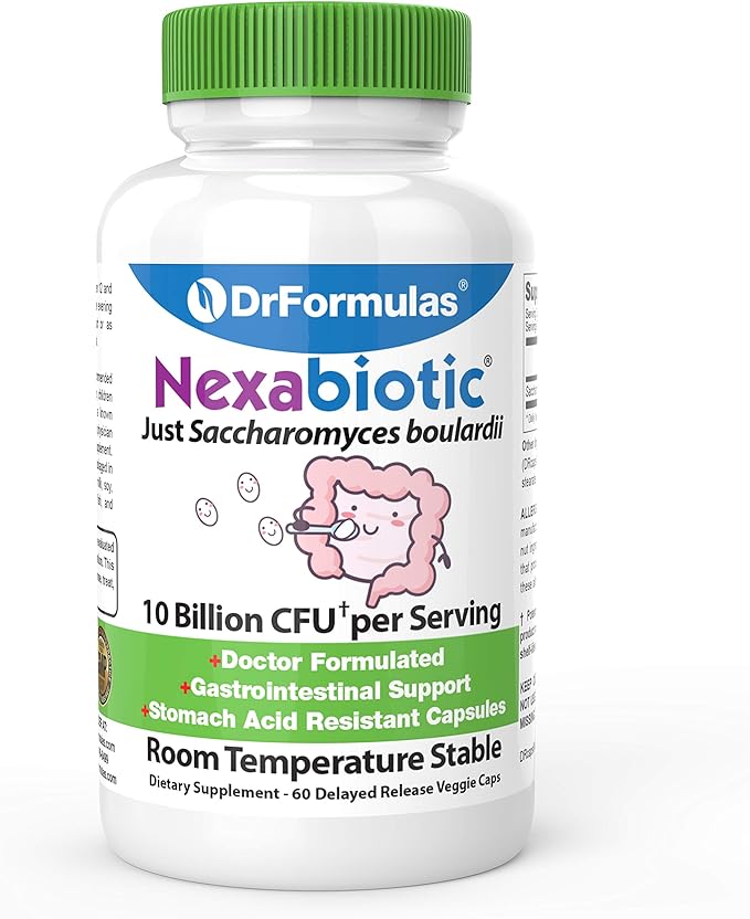 DrFormulas Saccharomyces Boulardii Probiotic 10 Billion CFUs 60 Stomach