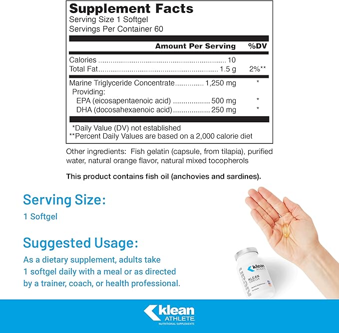 Klean ATHLETE Klean Omega 60 Softgels