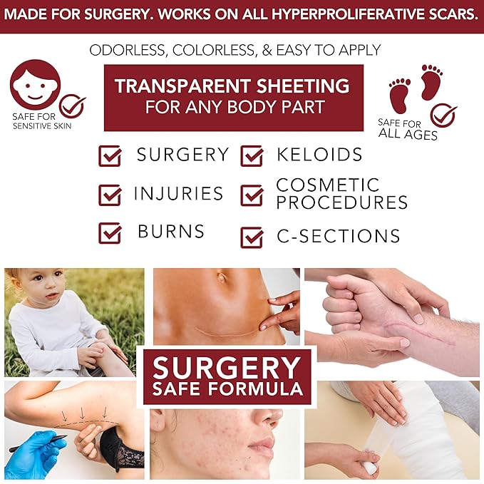 Physician Formulated Silicone Scar Gel Semi-Solid Sheeting