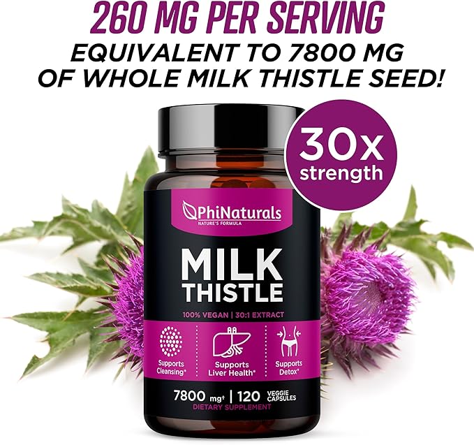 Milk Thistle 150mg Capsules – [120 30:1 Silymarin 4500 mg) 30X Extract
