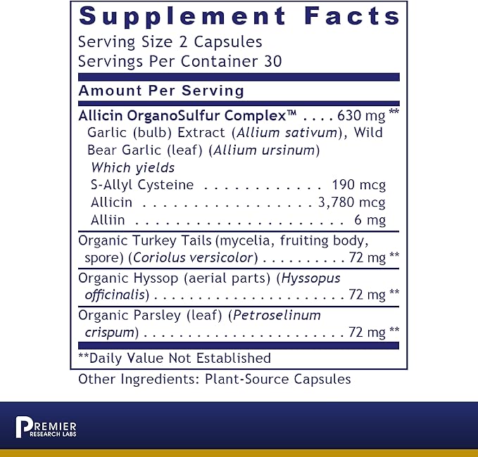 Premier Research Labs Allicidin 60 Vegetarian