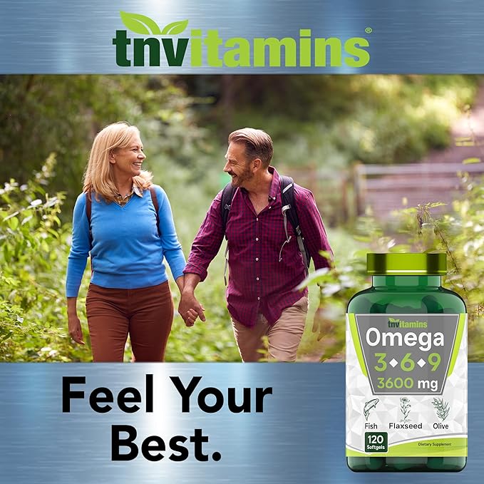 Triple Omega 3◆ 6◆ 9: 3600mg 120 Softgels 3-6-9 Supplement