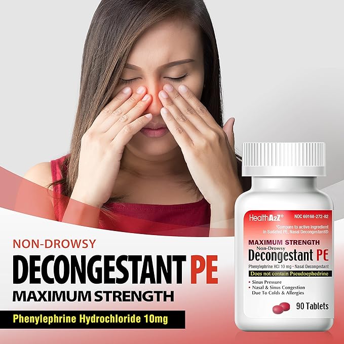 HealthA2Z® Decongestant PE 10 mg (90 Count 1))