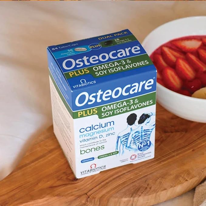 Vitabiotics Osteocare Plus 2-in-1 Formula 800mg with D3, Magnesium, Omega-3 | 90 Tablets