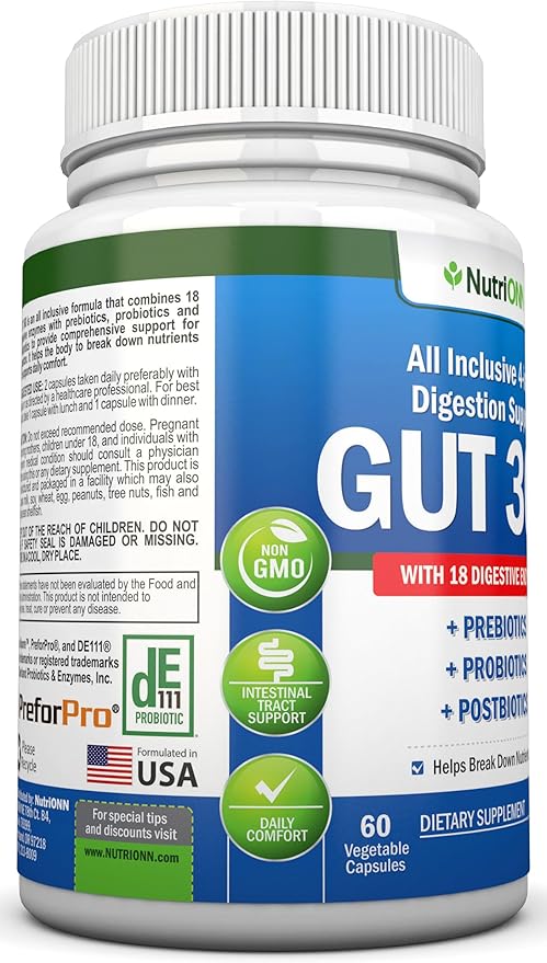 Probiotics, Prebiotics & Postbiotics with 18 4-in-1 Complete