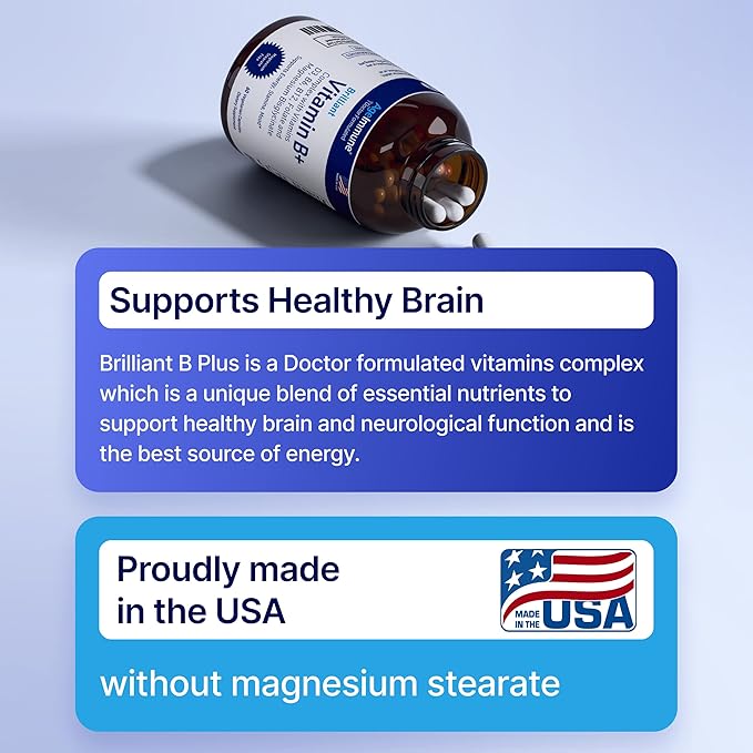 Vitamin B Complex 60 Capsules B6 20mg 20mg D3 D3 1000IU 1000IU Magnesium 260mg Methyl B12 1000mcg 1000mcg and 600mcg DFE.