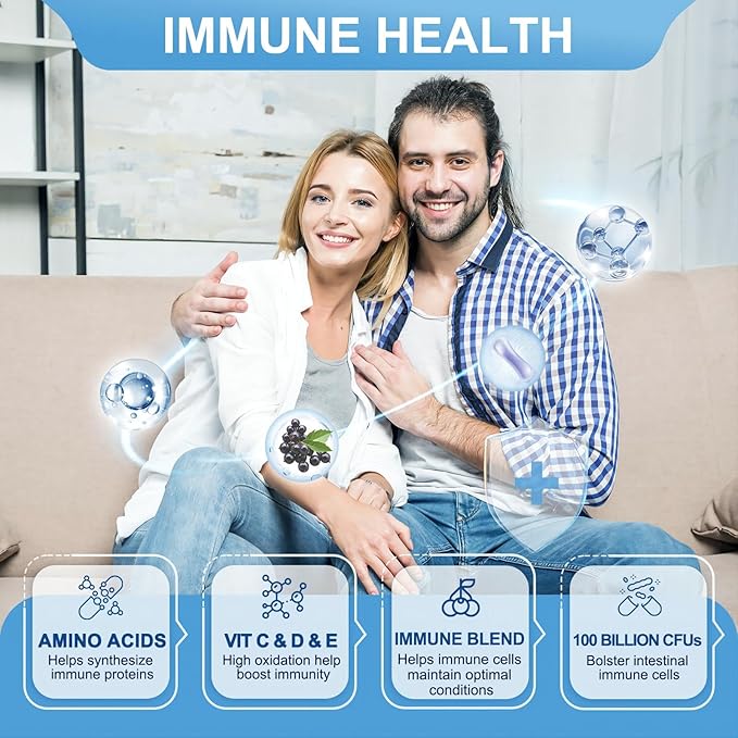 Probiotics and Prebiotics for Women and Men for Digestive Health Immune Health 100 Billion CFUs 84count