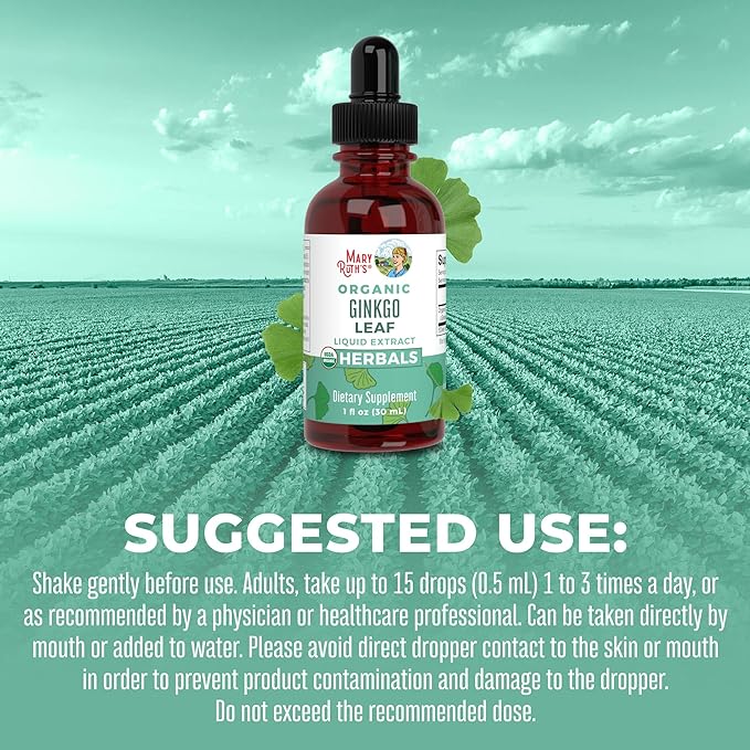 MaryRuth Organics Ginkgo Leaf Liquid Drops 60 Servings