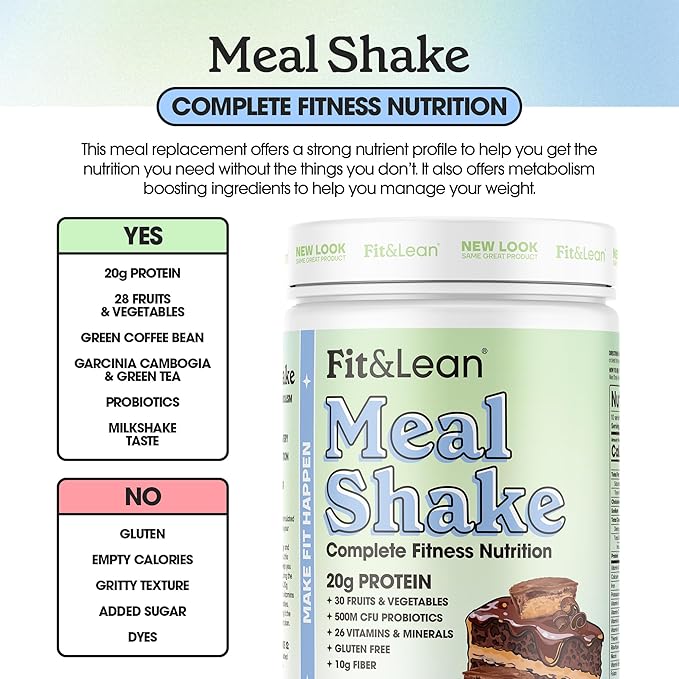 Fit & Lean Meal Shake Meal 1lb, 10 10 Servings