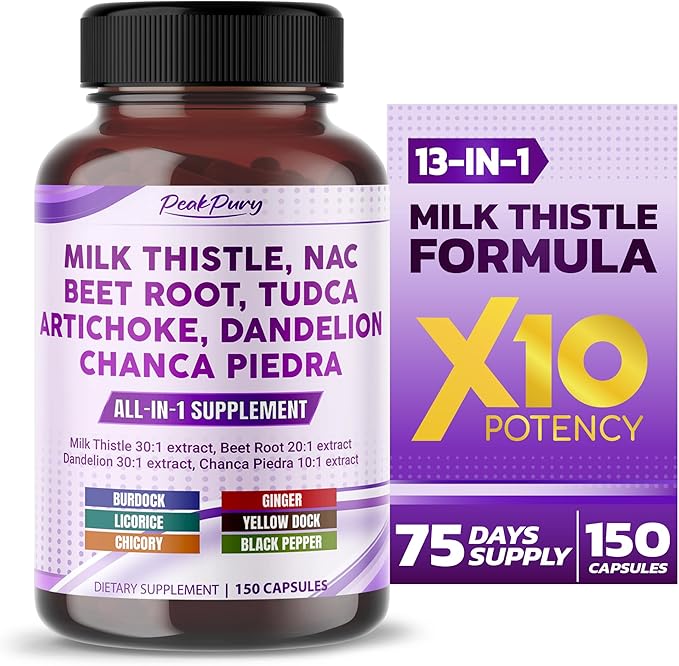 Milk Thistle 12000mg NAC Beet Root 4000mg Artichoke 2000mg Dandelion 1500mg -