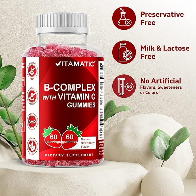 Vitamatic Vitamin B Complex Gummies 60 Gummies (1 Bottle)
