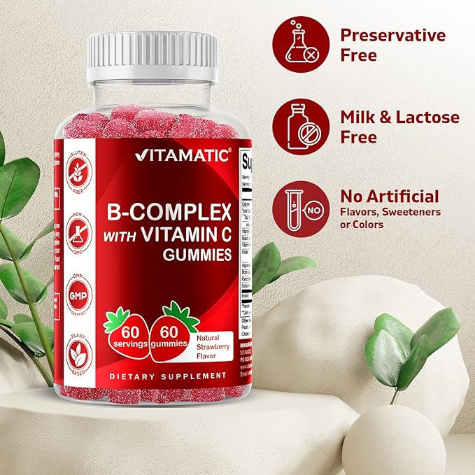 Vitamatic Vitamin B Complex Gummies 60 Gummies (2 Bottles)