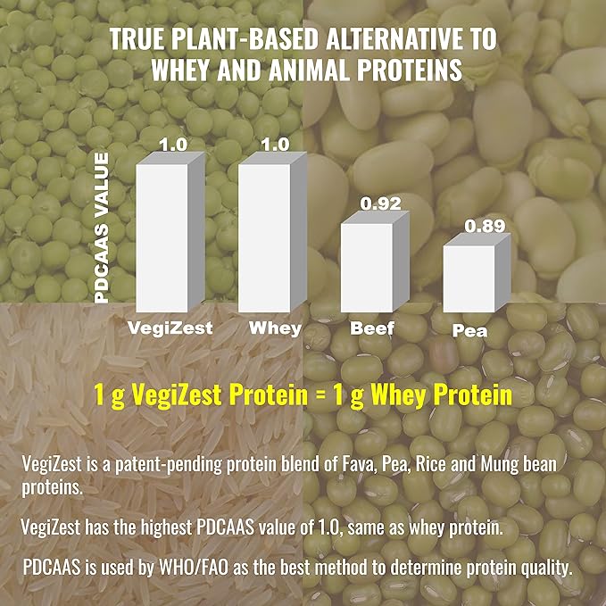 UpNourish Peanut Butter Vegan Protein Powder, 15 Servings