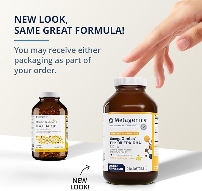 Metagenics OmegaGenics Fish Oil EPA-DHA 720- Omega-3 Fish 240 Softgels