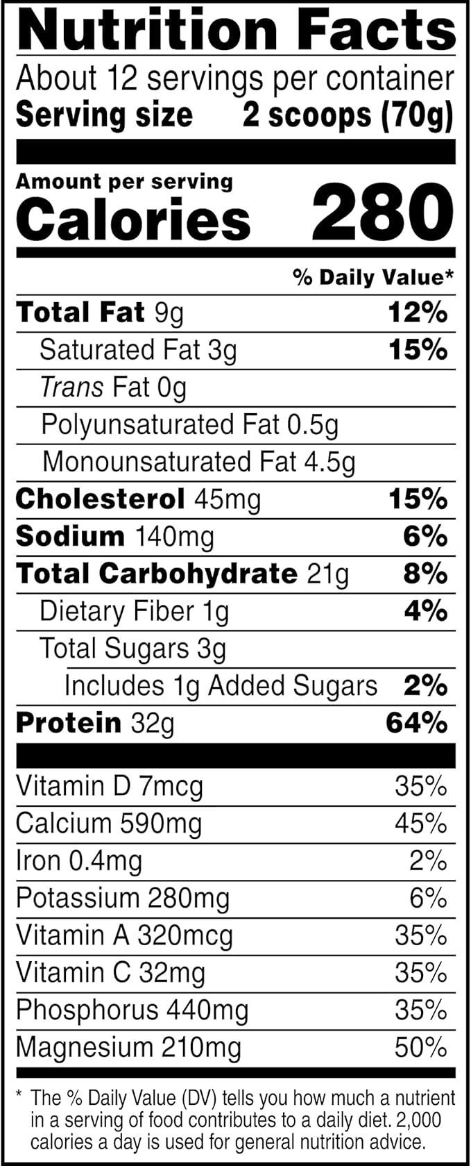 Muscle Milk Genuine Protein Powder, Strawberries 1.93 Pounds, 12 Servings, 32g Protein, 3g Sugar,