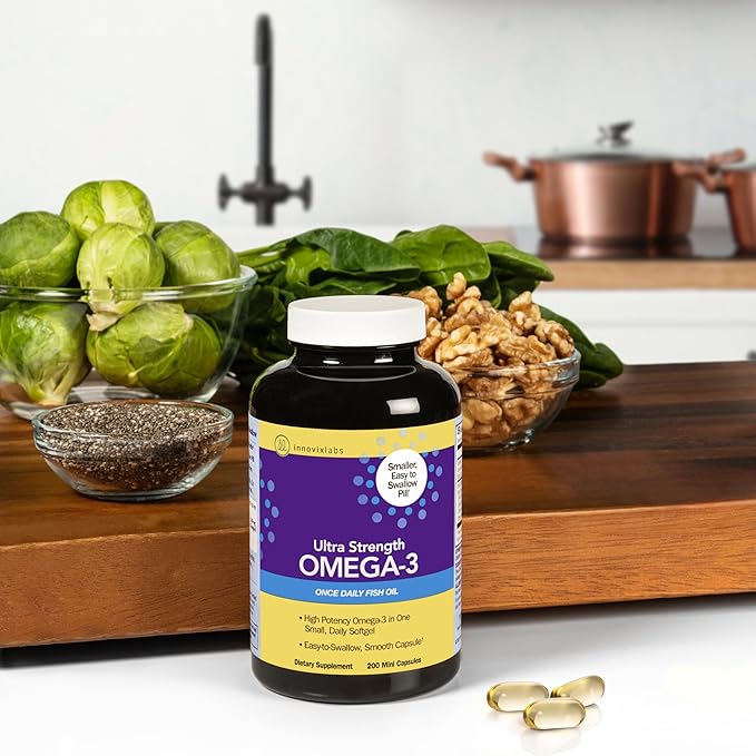 InnovixLabs Ultra Strength Omega 3 Fish 3 Fatty 200 Omega 3 Supplement