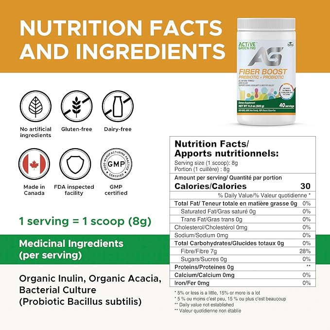 Fibre Boost Prebiotic + Probiotic 320g/40 Servings