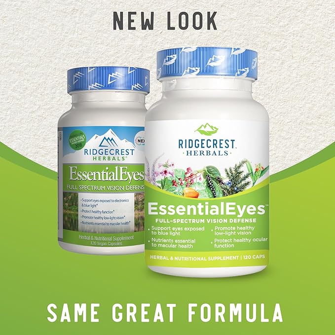 Ridgecrest Herbals EssentialEyes, Natural Eye Vitamin (120 Vegan 30 Serv)