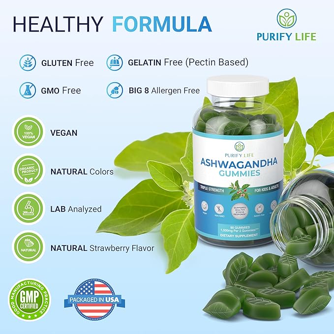 Ashwagandha Gummies (Max Strength 750mg/Gummy) (90ct (90ct - 3 Month
