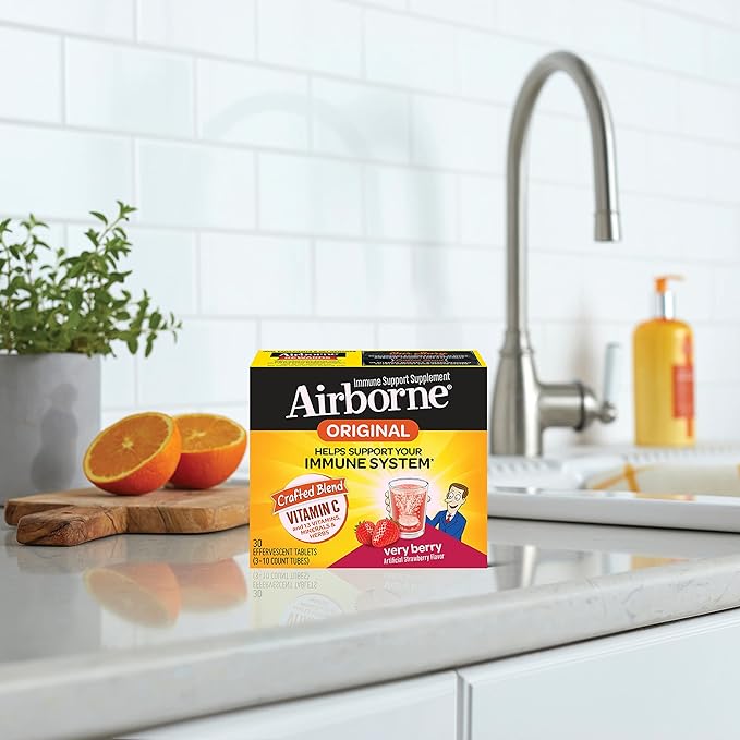 Airborne 1000mg Vitamin C with Zinc, 30 Fizzy