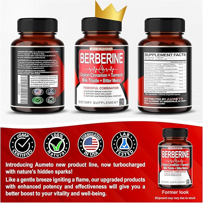 8 in 1 Berberine Supplement 13100mg per