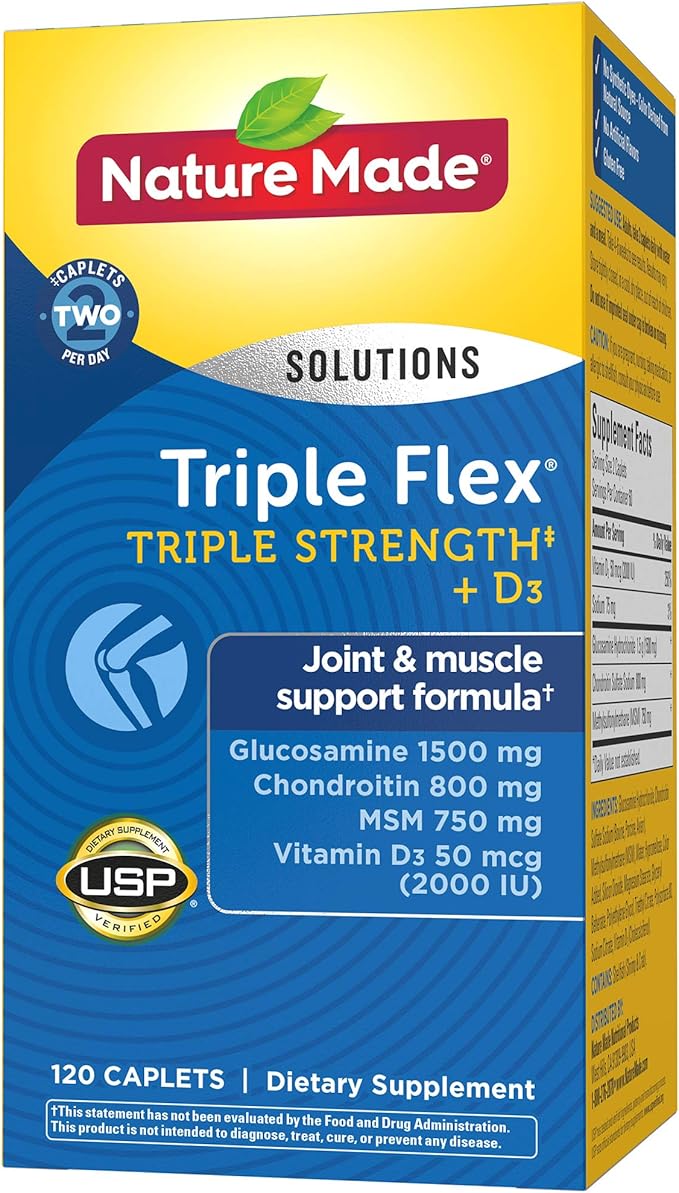 Nature Made TripleFlex Triple Strength Caplets D3, 120 120 Count