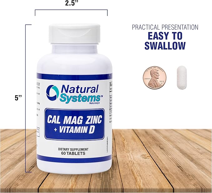 Calcium Magnesium Zinc Vitamin D Supplement 60 Tablets