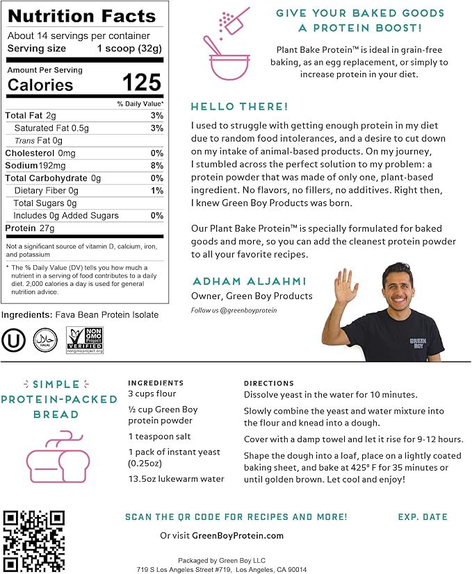 Plant Bake Protein Fava