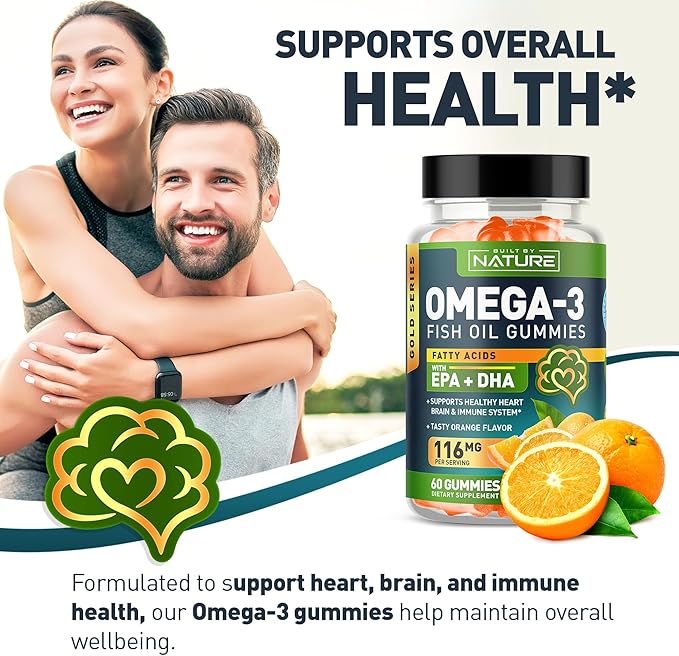 Omega 3 Fish Oil Gummies 3 Fish 60 Gummies, 30 Day