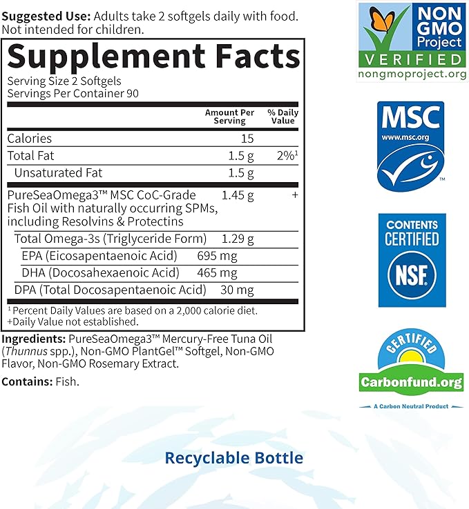 Garden of Life Dr. Formulated Advanced 1,290mg EPA, 3 Supplement 180 Softgels