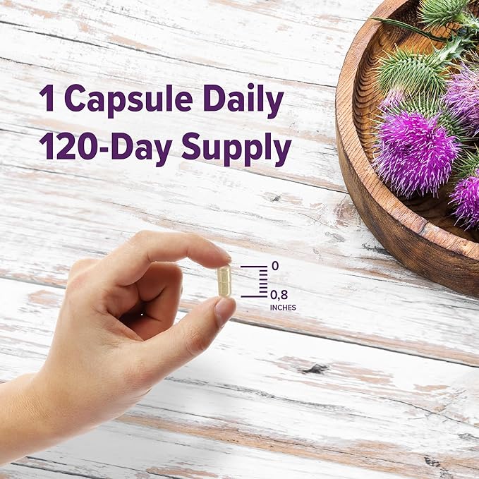 ORZAX Milk Thistle 250 mg 80% Silymarin 120 Vegetable