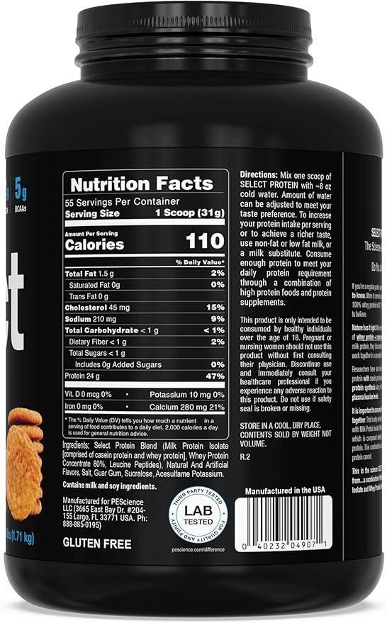 PEScience Select Low Carb Protein Powder, 55 Serving,