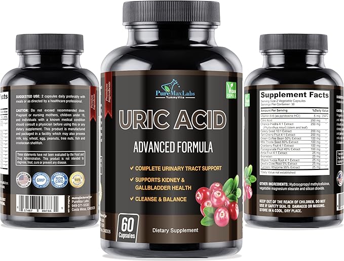 Uric Acid Advanced Formula – Kidney, 60 Capsules