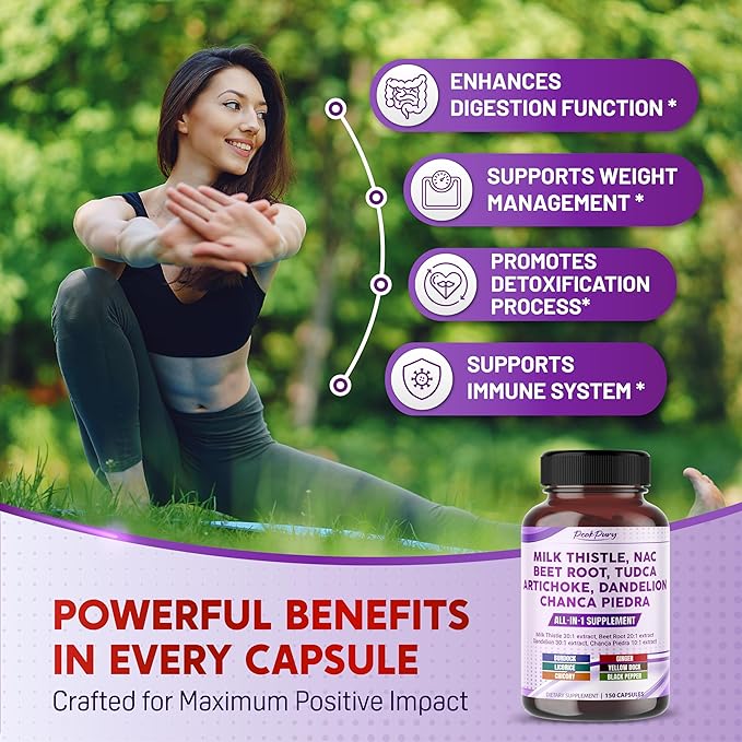 Milk Thistle 12000mg NAC Beet Root 4000mg Artichoke 2000mg Dandelion 1500mg -