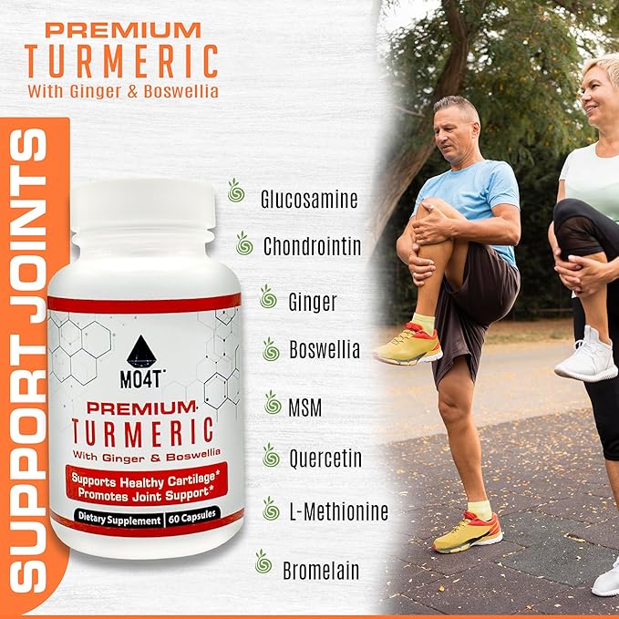 Premium Turmeric with Ginger & Glucosamine, 60 Capsules