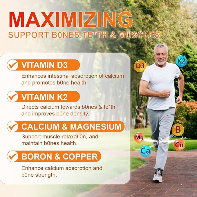 Calcium 1200 mg with Vitamin D3 Gummies for Adults - Calcium Citrate with Vitamin D3 K2, Magnesium, Zinc, Boron, Copper and Ashwagandha - Extra Absorption Calcium Supplement for B0ne, Muscle, Immune