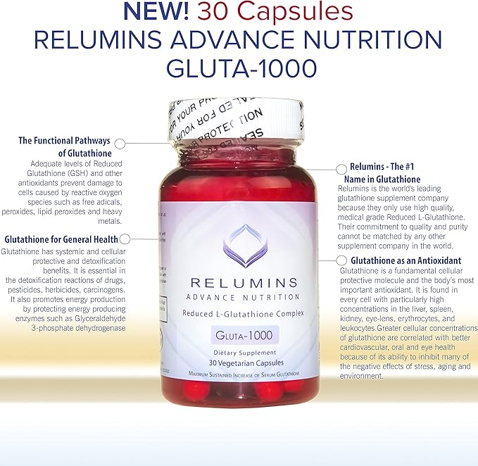 Relumins Advance Nutrition Gluta 1000 and 30 Glutathione 60 Vitamin