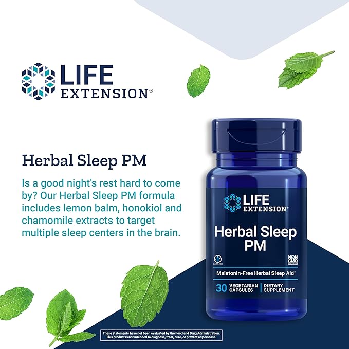 Life Extension Herbal Sleep PM – 30 Vegetarian